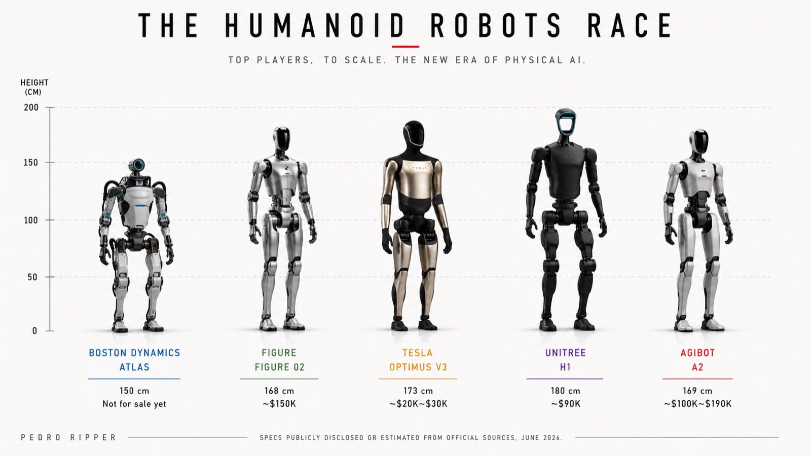 The Humanoid Robots Race: os principais humanoides em escala real